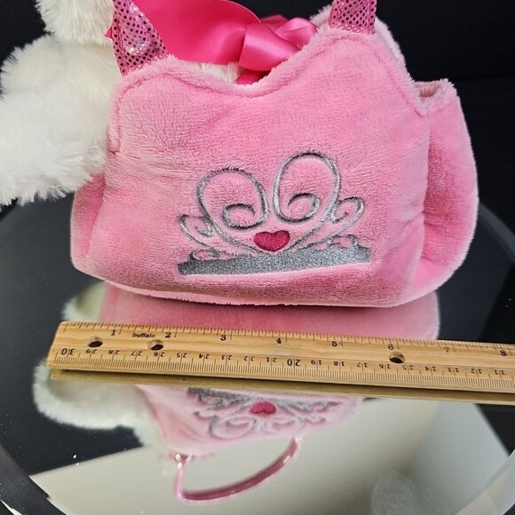 Aurora World Princess Kitten Carrier Fancy Pals Purse With White Plush Cat 7” - Picture 5 of 15